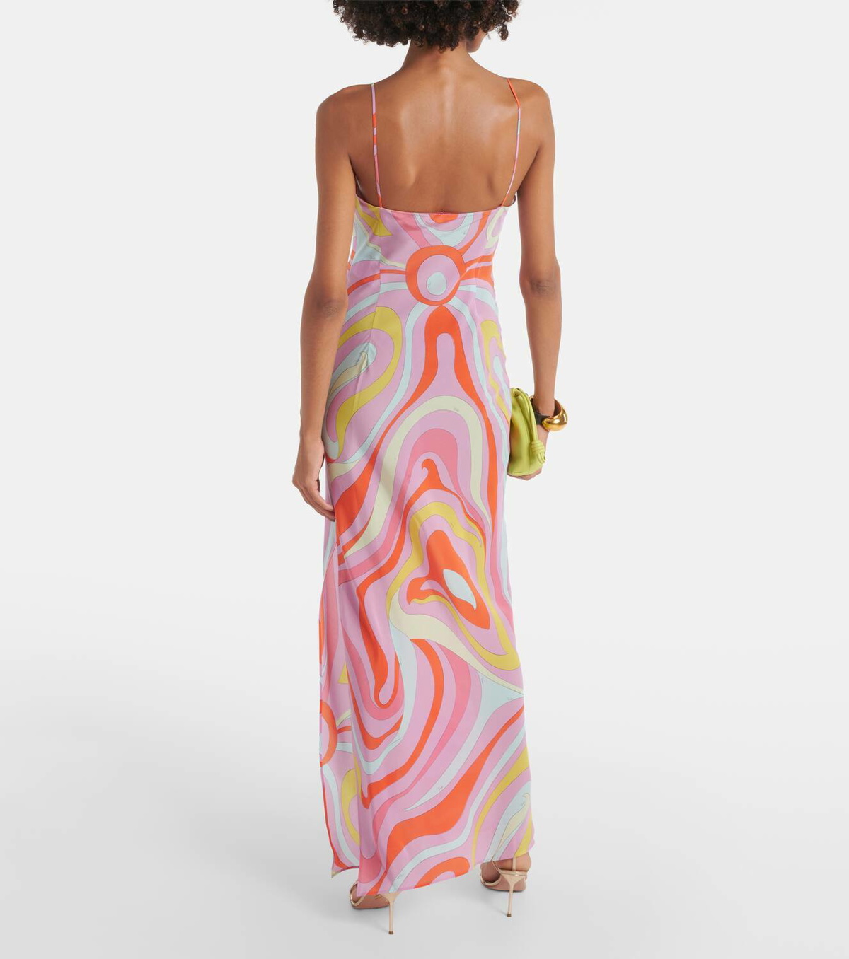 Pucci Printed silk slip dress
