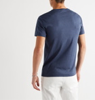 Polo Ralph Lauren - Slim-Fit Logo-Embroidered Mélange Pima Cotton-Jersey T-Shirt - Blue