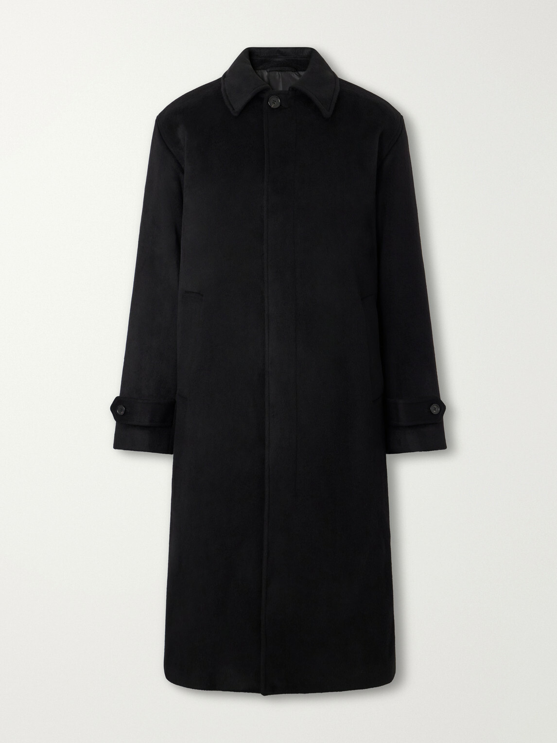 NN07 - Gibson 80040 Brushed Woven Wool-Blend Coat - Black