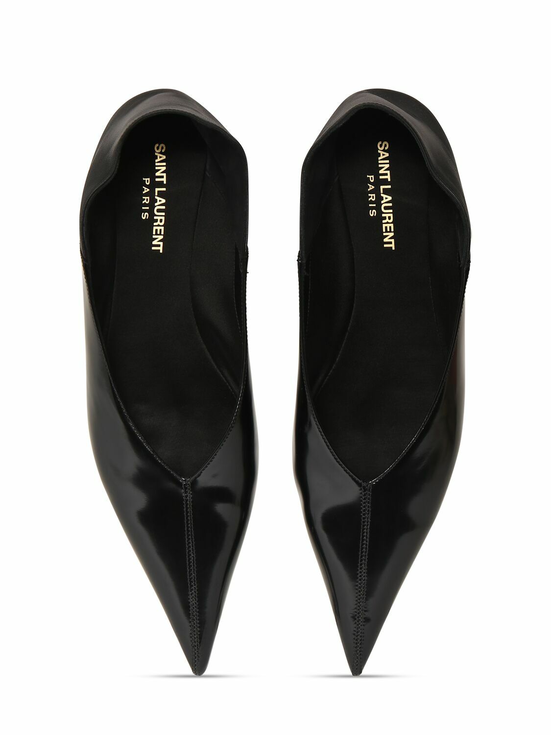 SAINT LAURENT - 5mm Nour Leather Slippers Saint Laurent