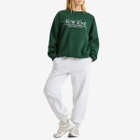 Sporty & Rich Women's NY94 Crew Sweatshirt in Forest