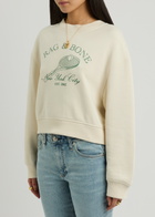 Rag & Bone Logo Printed Cotton-blend Sweatshirt Cream