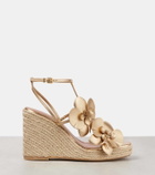 Zimmermann Orchid 110 metallic leather wedge sandals