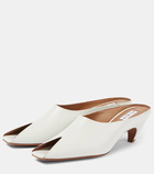 Alaïa Spike 55 leather peep-toe mules