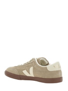 Veja panenka Beige Low Top Sneakers With Logo Patch On The Side And Contrasting Heel With Logo Lettering In Leather Unisex