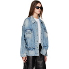 R13 Blue Roxy Moto Denim Jacket