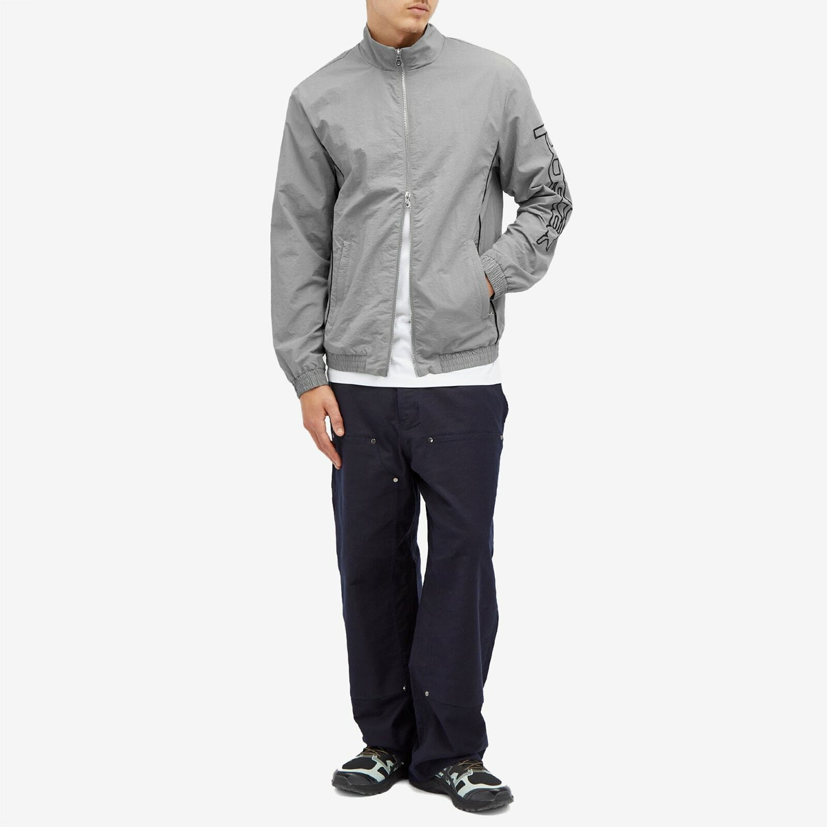 POSTAL Men's Arm Logo Track Jacket in Urban Grey