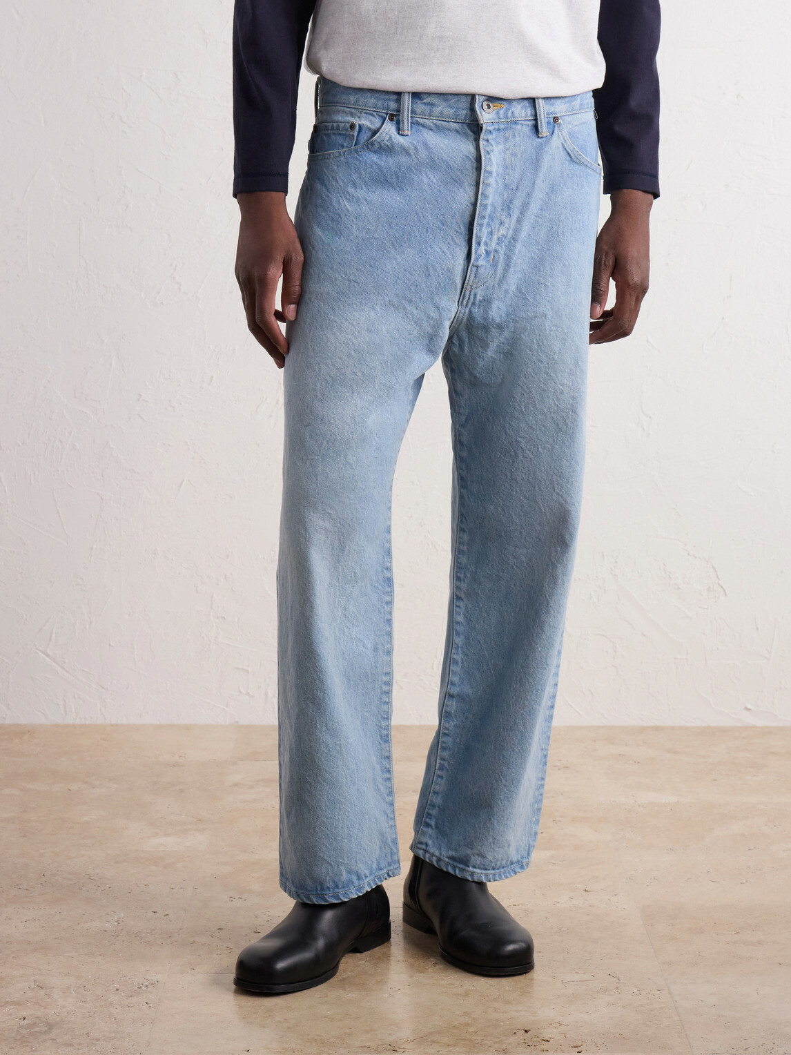 WTAPS - Blues Wide-Leg Logo-Embroidered Jeans - Blue
