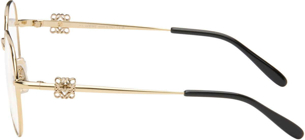 LOEWE Gold Anagram Aviator Glasses