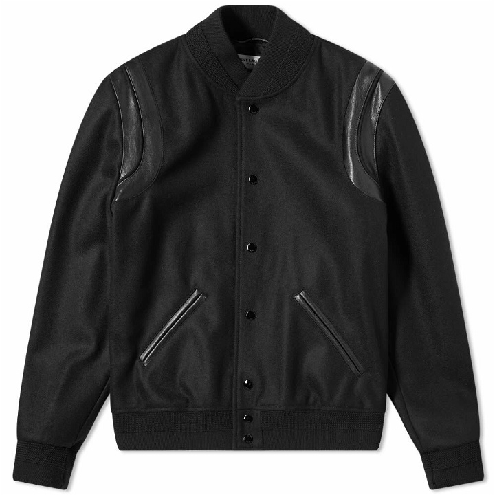 Photo: Saint Laurent Men's Light Wool Teddy Jacket in Black