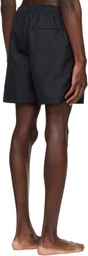 Versace Black Embroidered Swim Shorts