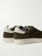 Officine Creative - The Dime Leather-Trimmed Suede Sneakers - Brown