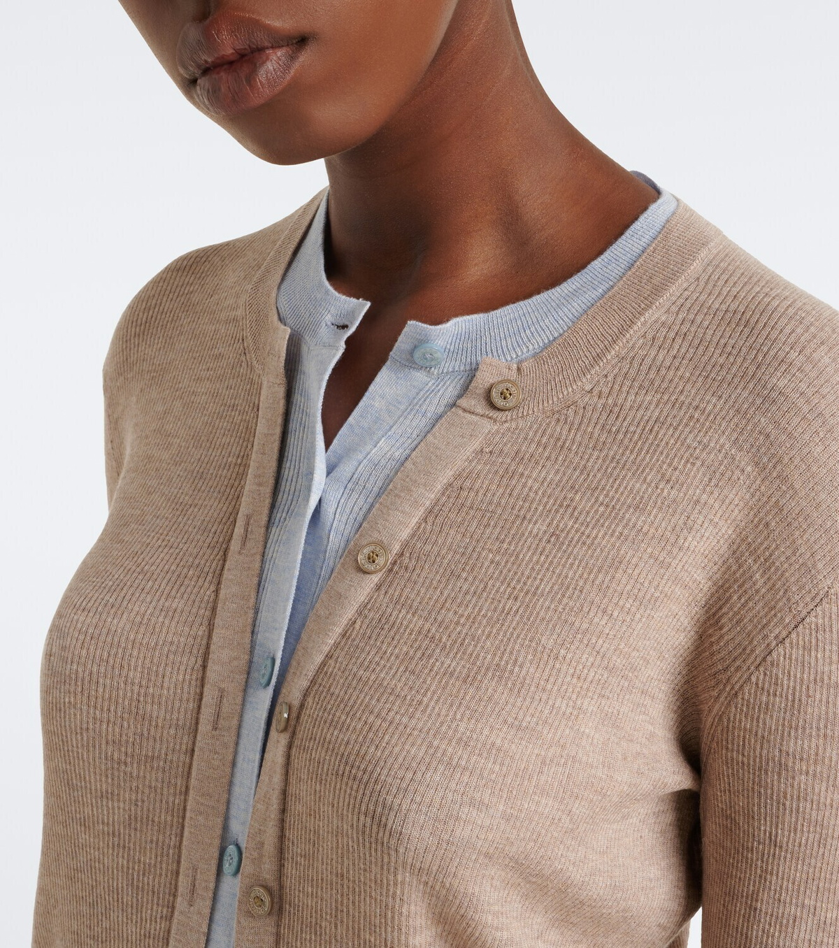 Acne Studios Layered silk and wool cardigan