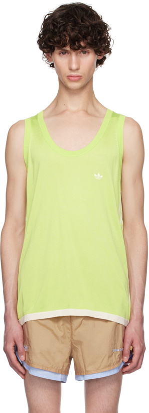 Photo: Wales Bonner Green adidas Originals Edition Embroidered Logo Tank Top