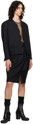 Random Identities Black Scallop Edge Jacket
