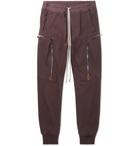 Rick Owens - Slim-Fit Tapered Cotton-Jersey Track Pants - Burgundy