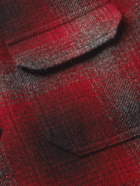 Incotex - Checked Wool-Twill Overshirt - Red