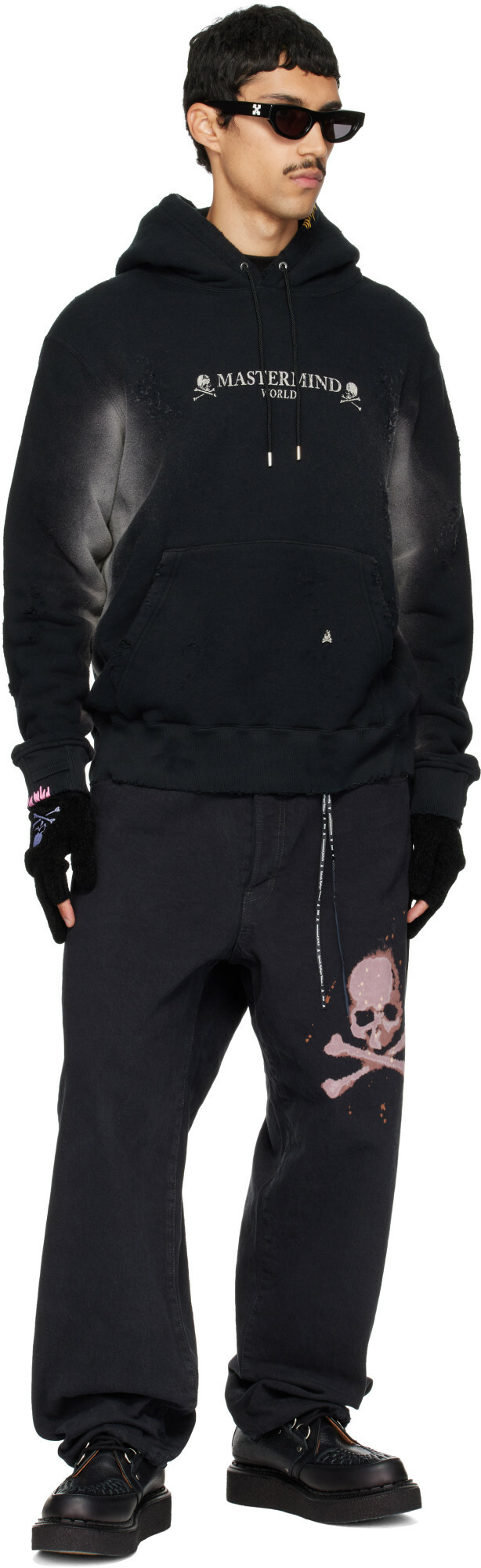 MASTERMIND WORLD Black OG Vintage Hoodie