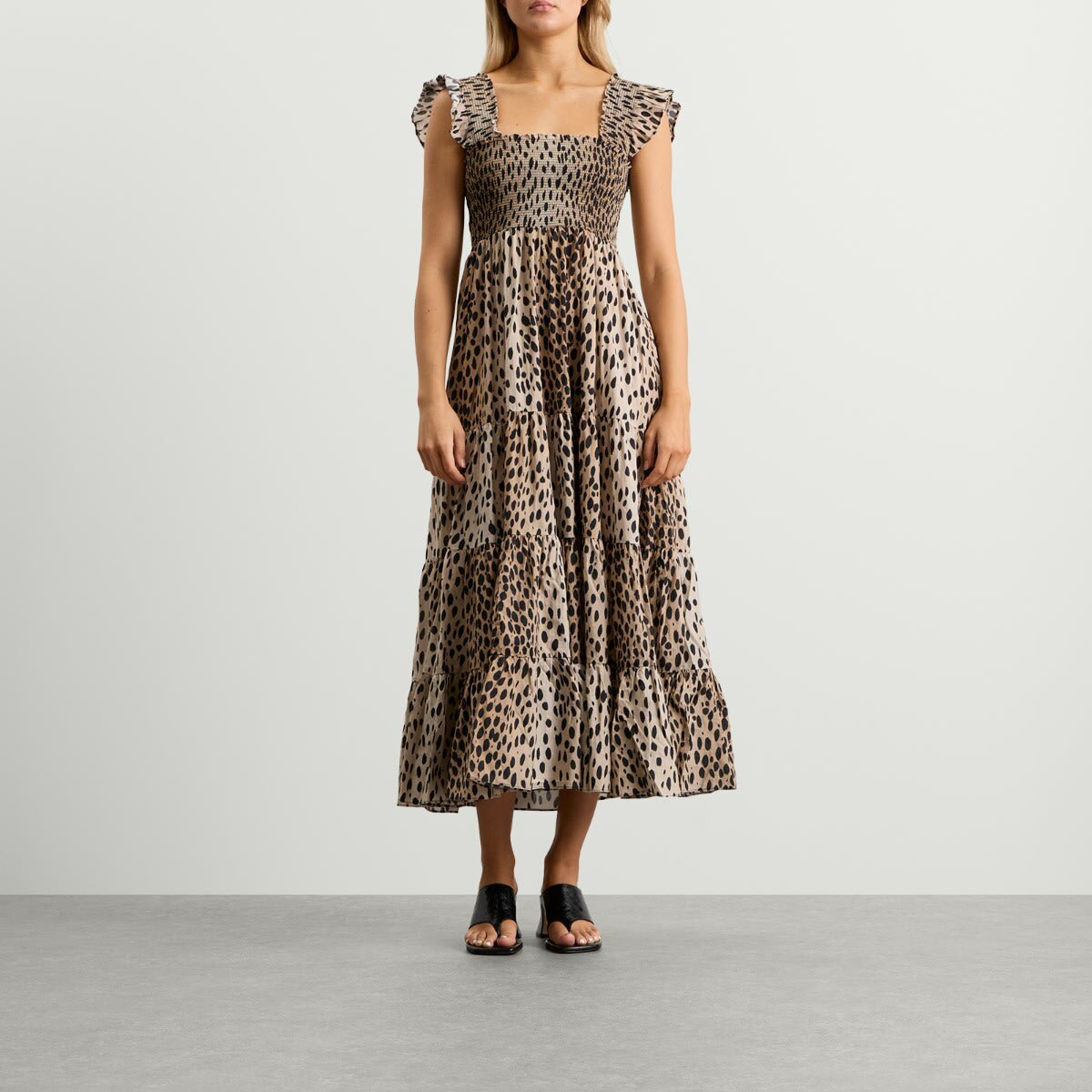 RIXO Women's Kendall Dress in Antelope Spot Black
