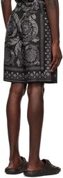 Versace Black Barocco Shorts