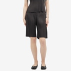 Pleats Please Issey Miyake Women's Pleats Shorts in Black