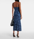 Alexander McQueen Damask denim pencil dress