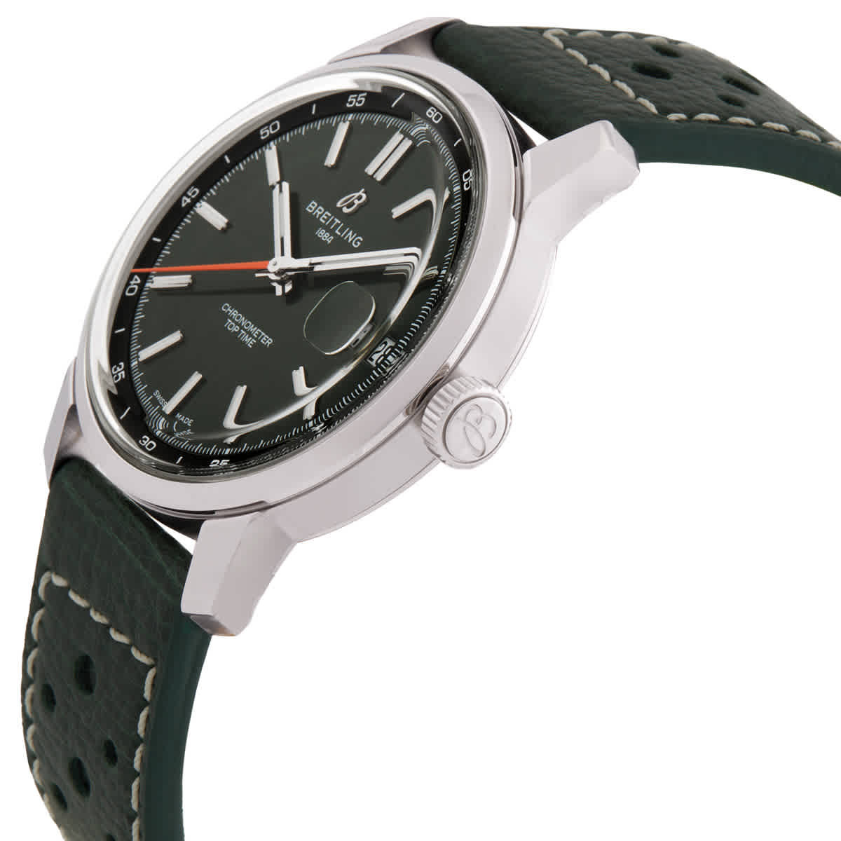 Breitling Top Time B31 Hand Wind Chronometer Green Dial Mens Watch AB3113171L1X1
