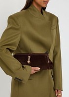 Gabriela Hearst Baguette Suede Clutch bag - Dark Brown - One Size