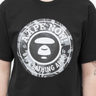 Men's AAPE Mono Camo Stamp T-Shirt in Black