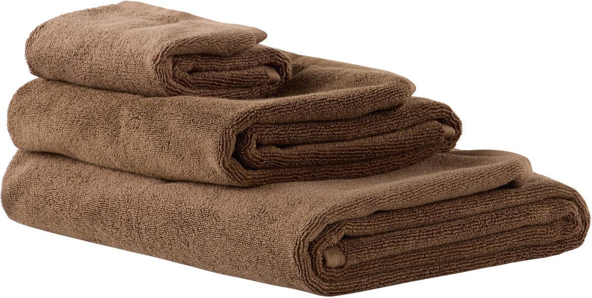 Tekla Brown Terry Towel Set, 3 pcs