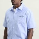 Daily Paper Men's Script Short Sleeve Shirt in Blue