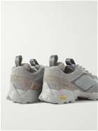 ROA - Lhakpa Rubber and Suede-Trimmed Mesh Sneakers - Gray