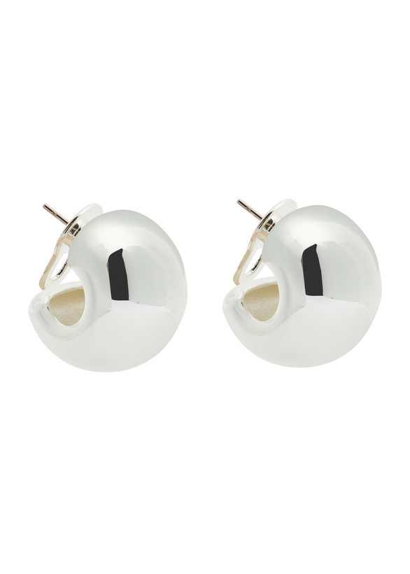 Photo: Jenny Bird Gemma Silver-plated Hoop Earrings - One Size