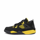 Air Jordan 4 Retro PS Sneakers in Black/Tour Yellow