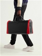 Christian Louboutin - Sneakender Studded Rubber-Trimmed Full-Grain Leather Weekend Bag