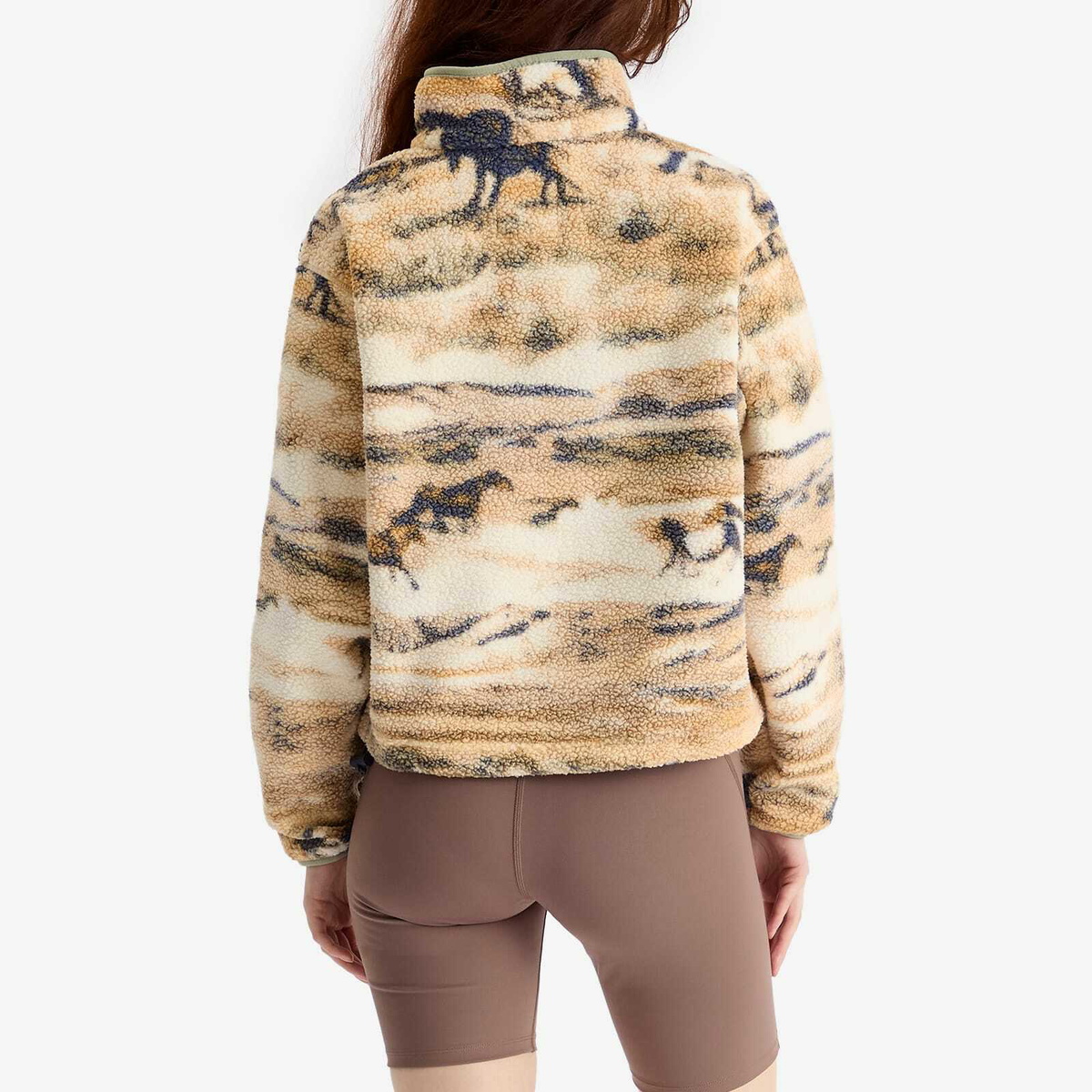 Columbia Women's Helvetia Printed Cropped Half Snap Fleece in