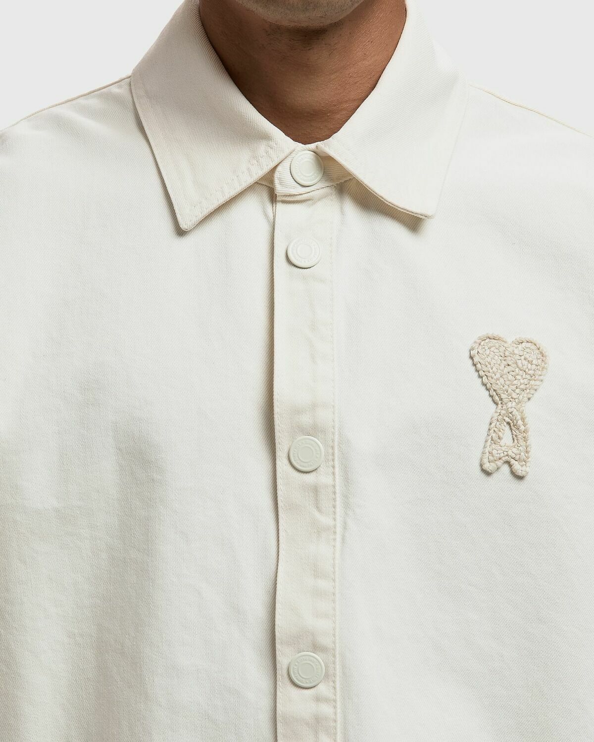 OVERSHIRT WITH KNITTED AMI DE COEUR