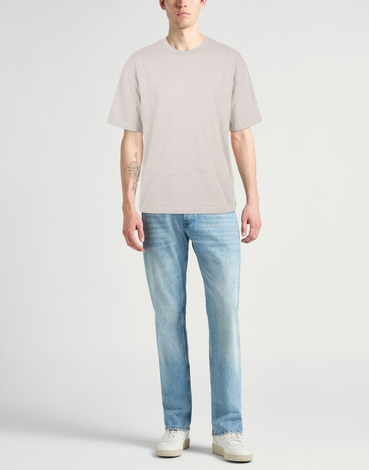 Roberto Collina Mens T-shirt in Light grey