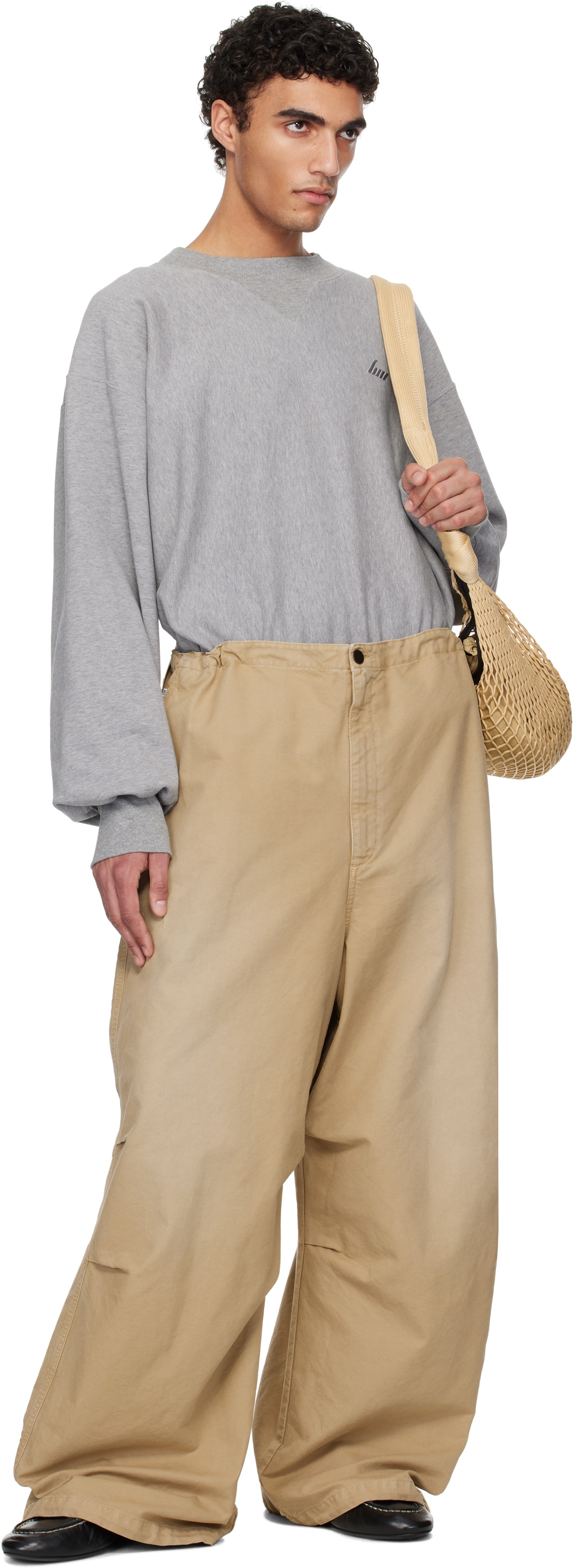 Hed Mayner Gray Embroidered Sweatshirt Hed Mayner