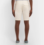 Mr P. - Garment-Dyed Peached Cotton-Twill Bermuda Shorts - White