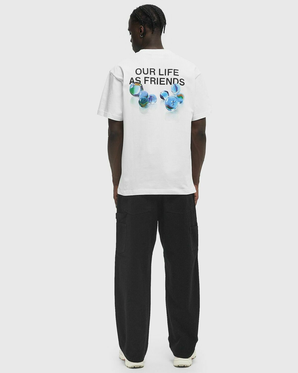 ØLÅF MARBLES TEE White Mens Shortsleefe