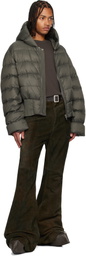 Rick Owens Khaki Concordians Hooded Down Jacket