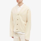 Bram's Fruit Men's Jersey Cardigan in Beige