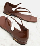 Miu Miu Leather thong sandals