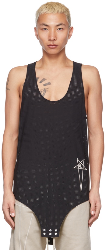 Photo: Rick Owens Black Champion Edition Perforated Basketball Tank Top