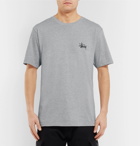 Stüssy - Logo-Print Cotton-Blend Jersey T-Shirt - Gray
