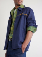 Kartik Research - Pataudi Checked Silk Shirt - Green
