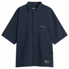 Neighborhood Men's Dolman Logo Short Sleeve Shirt in Navy