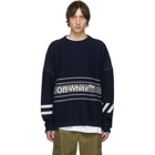 Off-White SSENSE Exclusive Navy Knit Sweater
