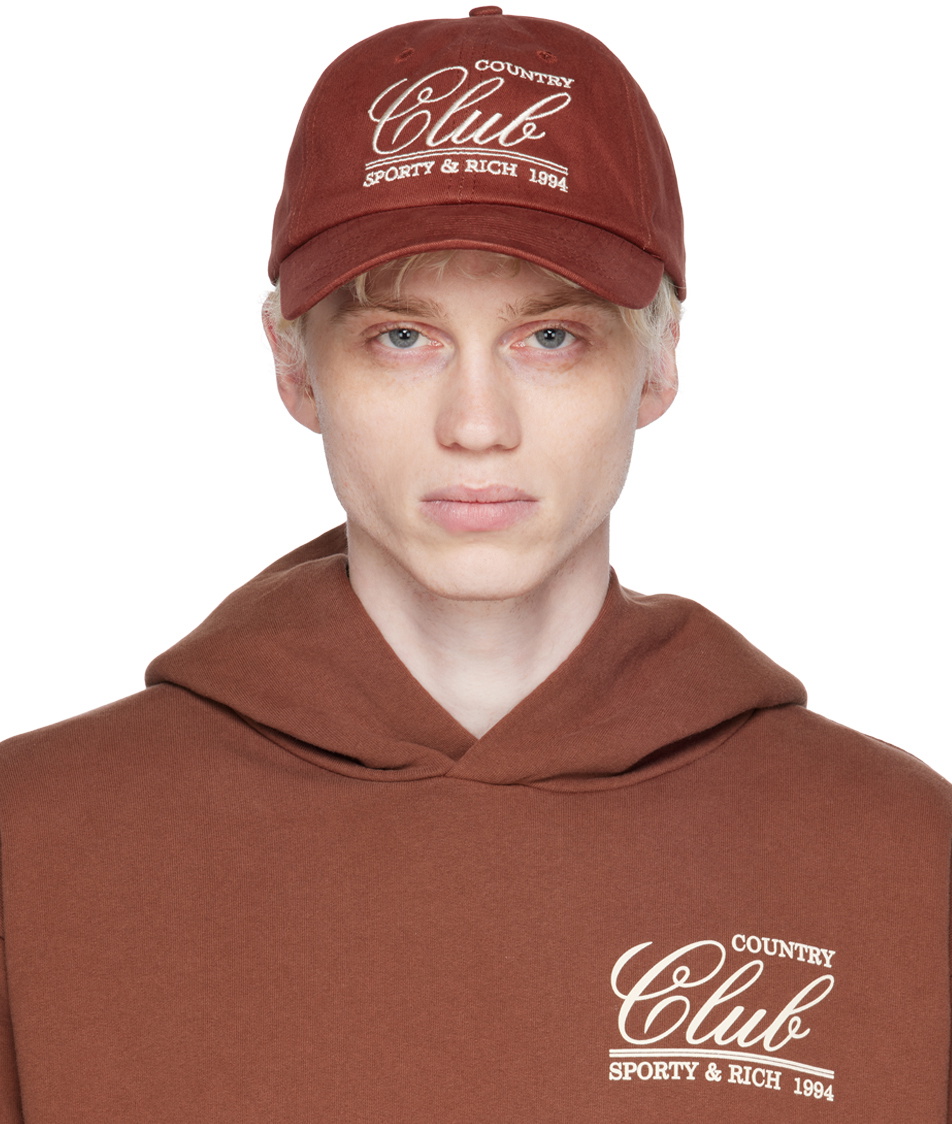 Sporty & Rich Red 'Country Club' Cap Sporty & Rich